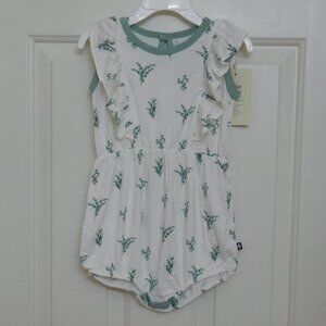 NWT Kyte Baby Eucalyptus Leaves Bubble Romper sz 2t 3t